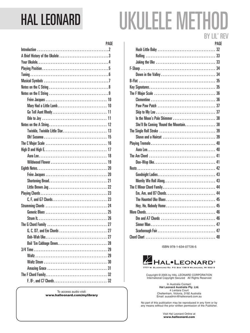 HAL LEONARD Ukulele Method - Book 1