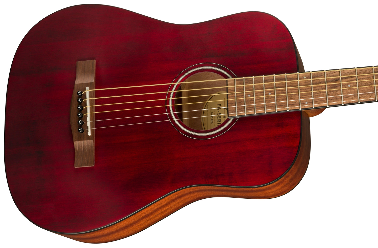 FENDER FA-15 3/4 Scale Steel String Acoustic Guitar with Bag - Red
