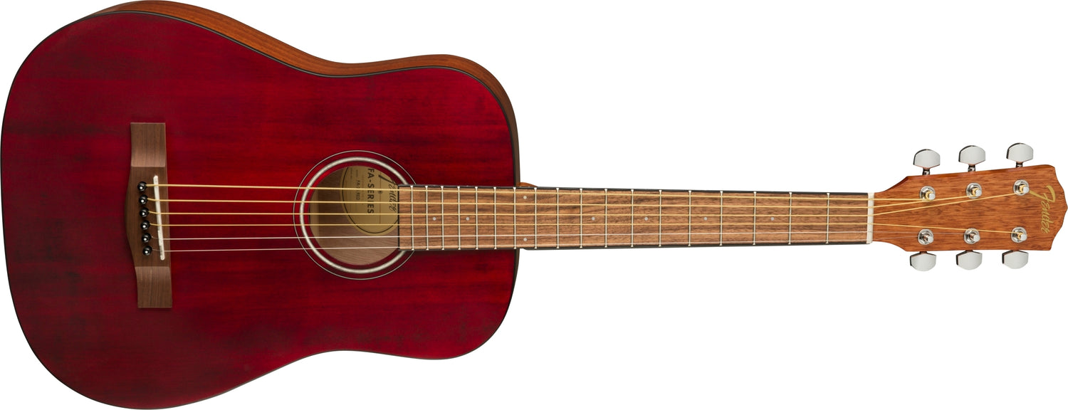 FENDER FA-15 3/4 Scale Steel String Acoustic Guitar with Bag - Red