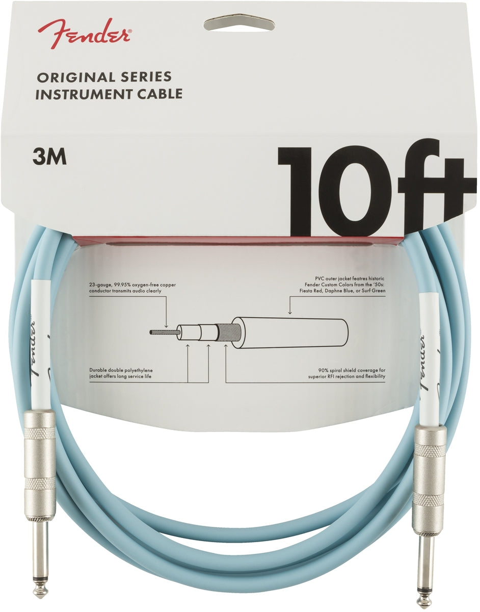 FENDER Original Series Instrument Cable - Daphne Blue (10ft / 18.6ft)