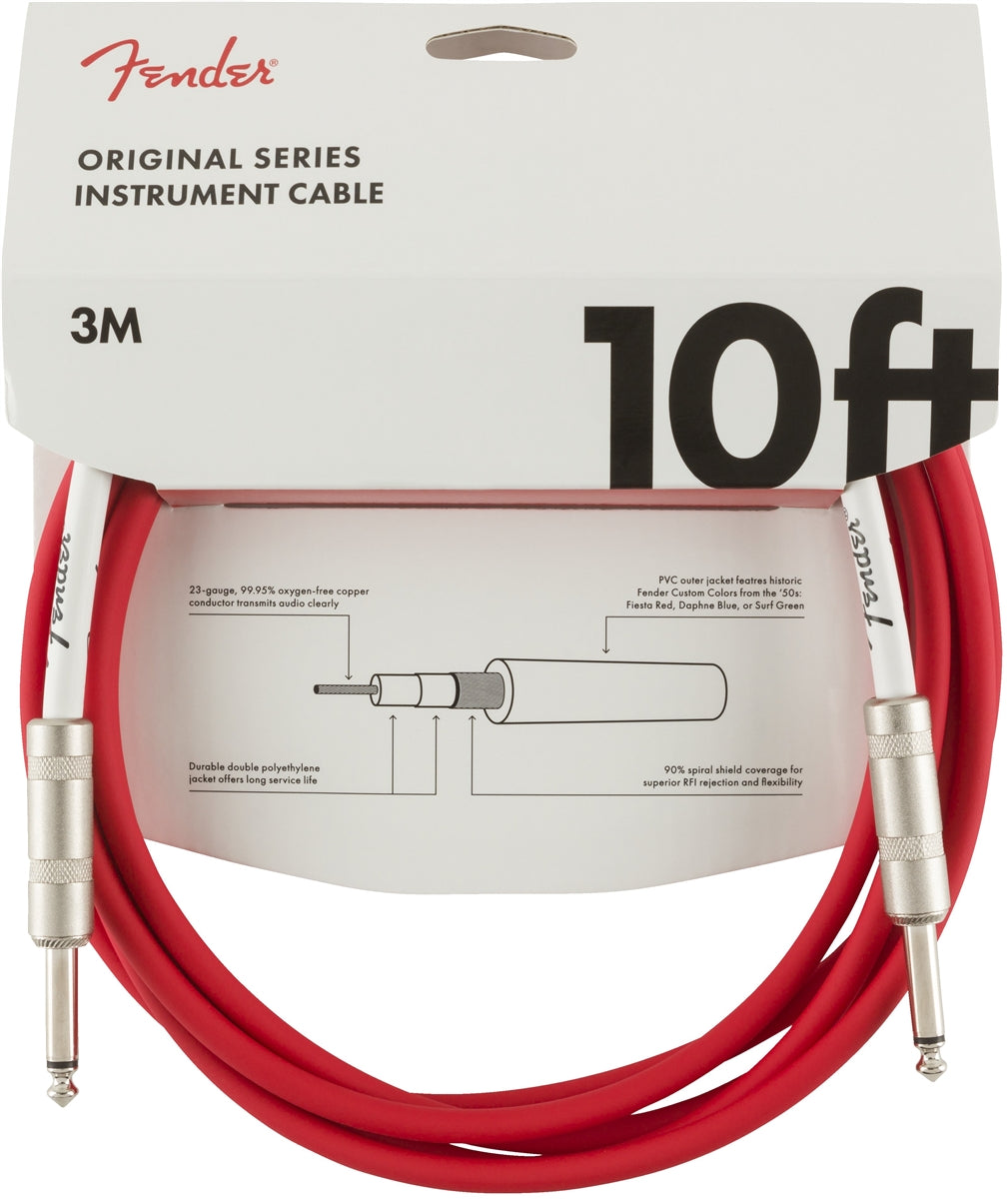 FENDER Original Series Instrument Cable - Fiesta Red (10ft / 18.6ft)