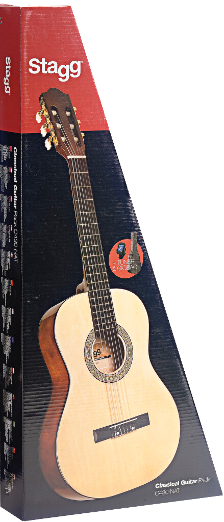 STAGG 3/4 Classical Natural-Coloured Acoustic Guitar Hybrid Neck Pack