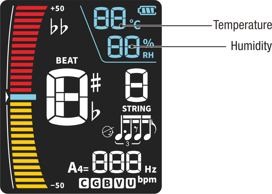 CHERUB WMT-565T '5 in 1' Combo Metronome, Tuner, Sound, Hygrometer and Thermometer + Pickup!
