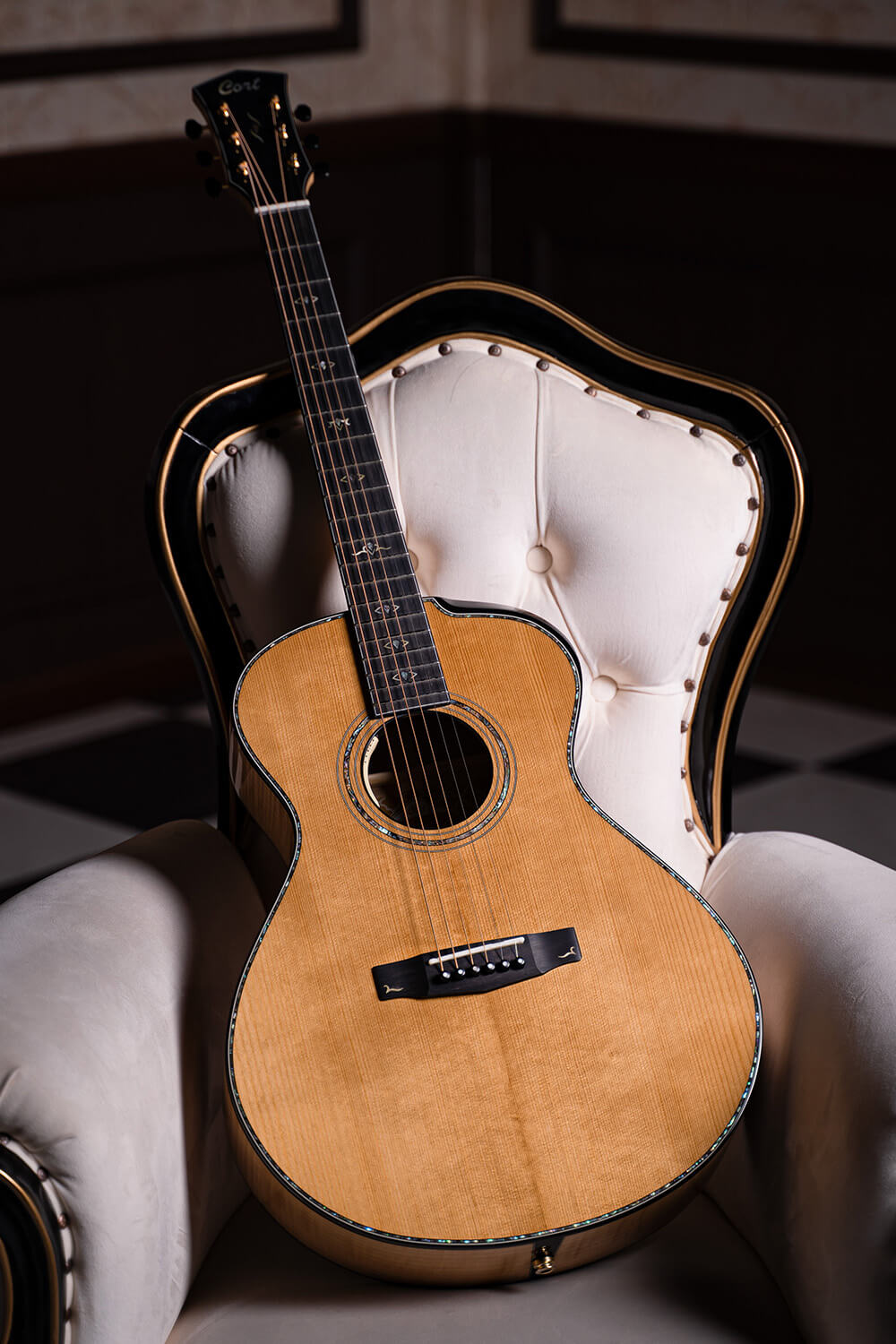 CORT Gold Passion Acoustic Electric Guitar with Hard Case