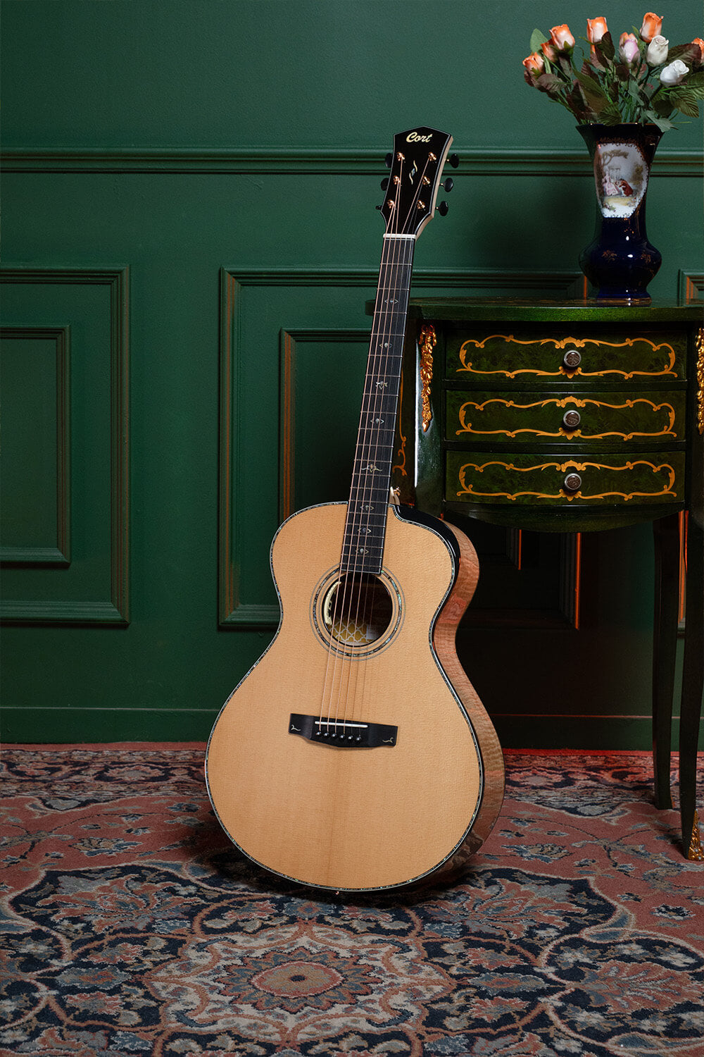 CORT Gold Passion Acoustic Electric Guitar with Hard Case