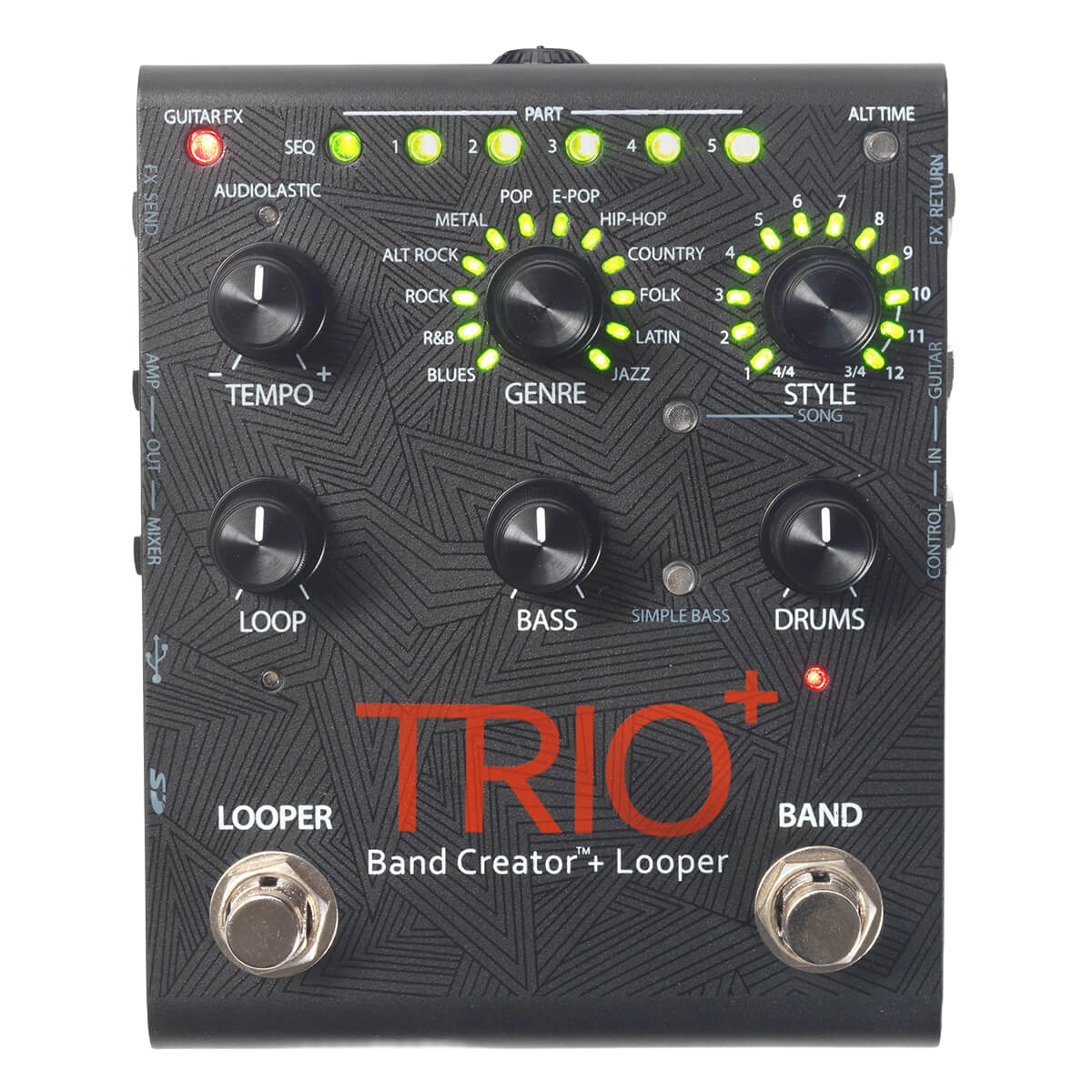 DIGITECH TRIO+ Band Creator and Looper Pedal with Guitar Effects