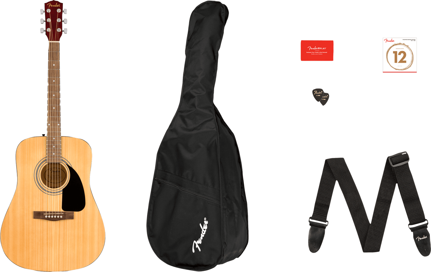 FENDER FA-115 Dreadnought Acoustic Guitar Pack V2