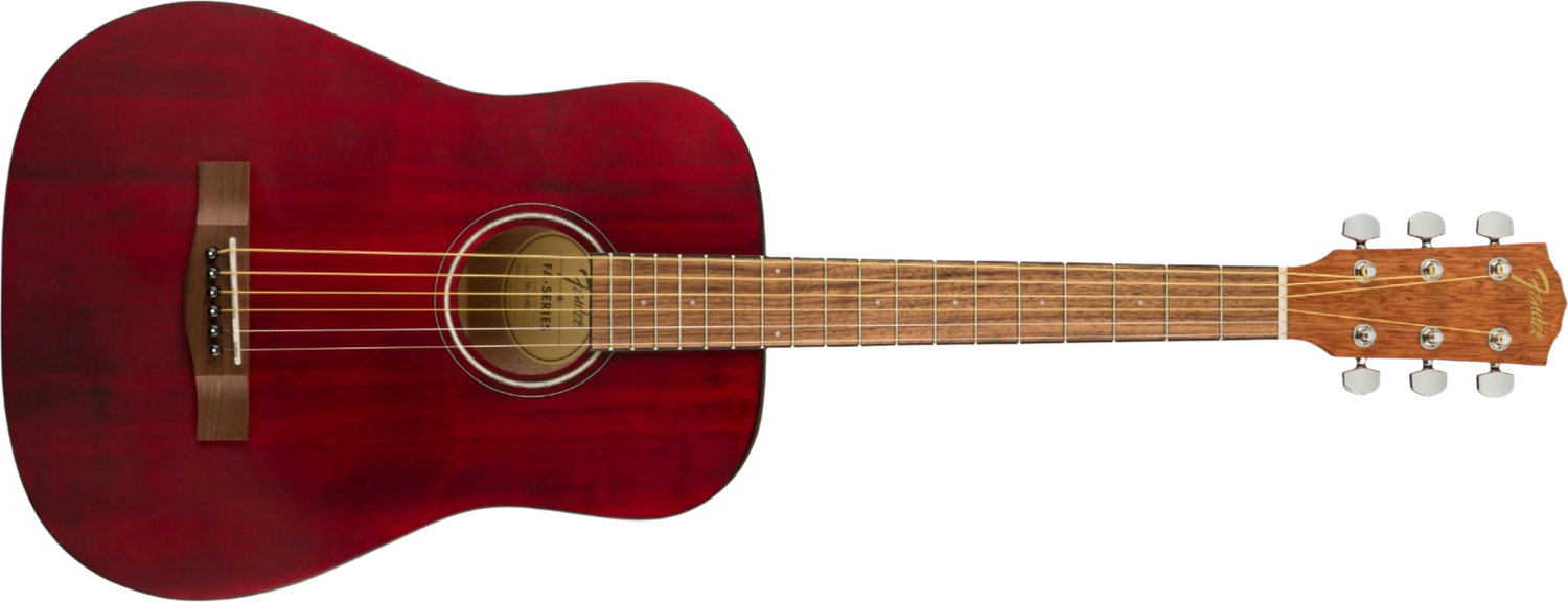 FENDER FA-15 3/4 Scale Steel String Acoustic Guitar with Bag - Red