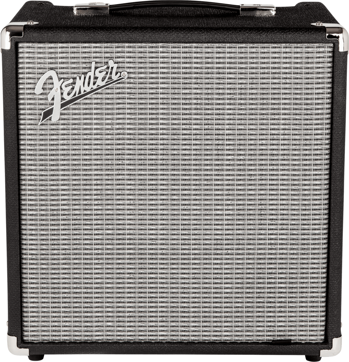 Fender Rumble 25 V3 Bass Amplifier, showing the front view with the brand logo and a speaker grille
