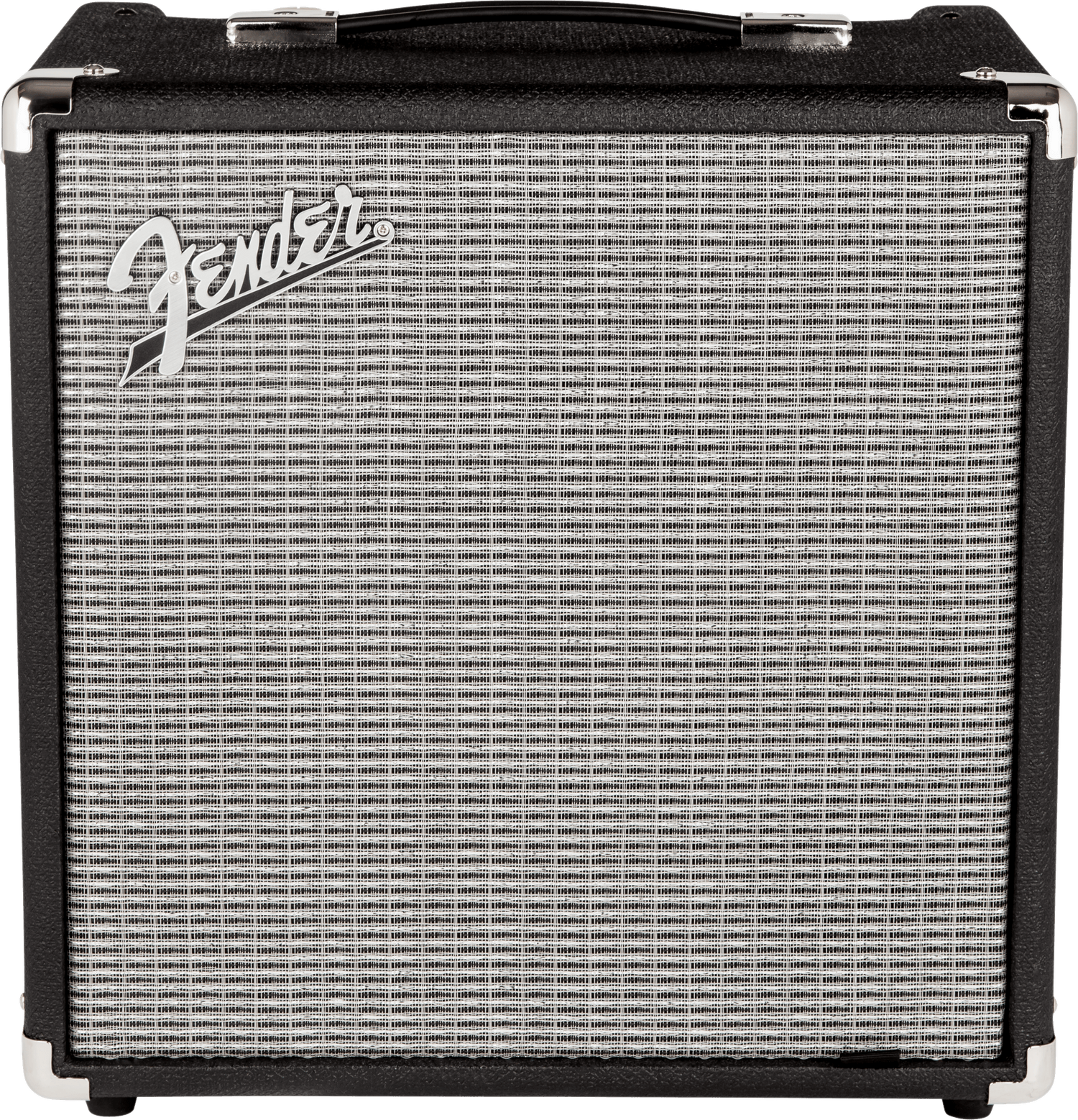 Fender Rumble 25 V3 Bass Amplifier, showing the front view with the brand logo and a speaker grille