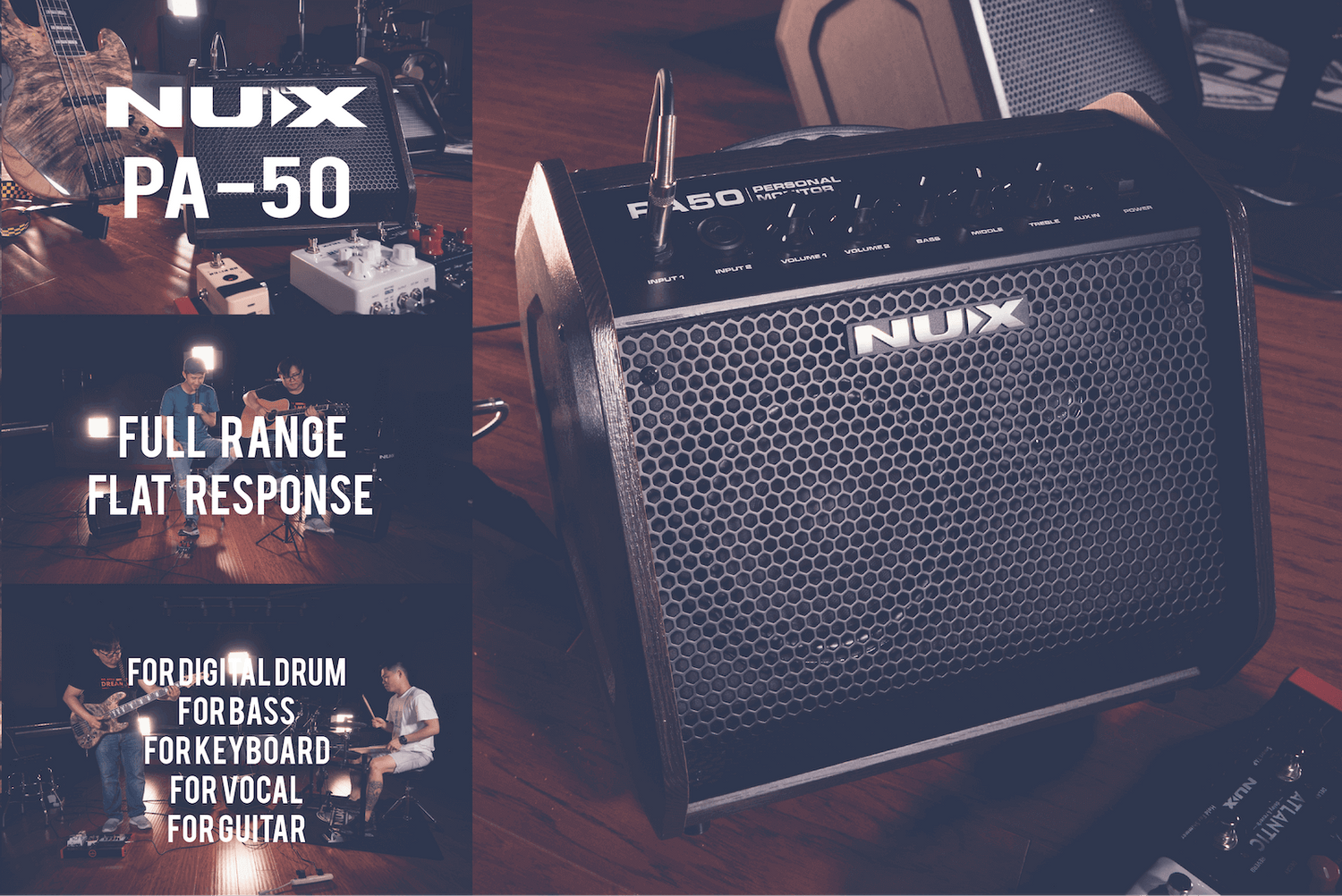 NUX PA-50 Full Range Powered Monitor Amplifier