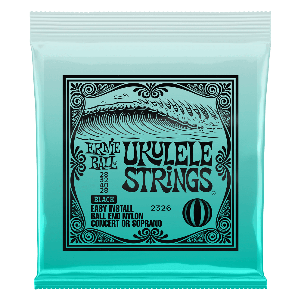 ERNIE BALL Concert/Soprano Nylon Ball-End Ukulele Strings - Black
