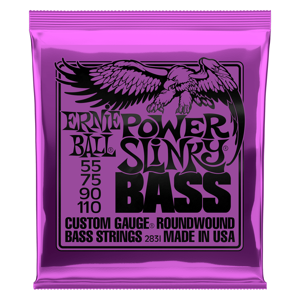 ERNIE BALL Power Slinky Nickel Wound Electric Bass Strings 55-110 Gauge