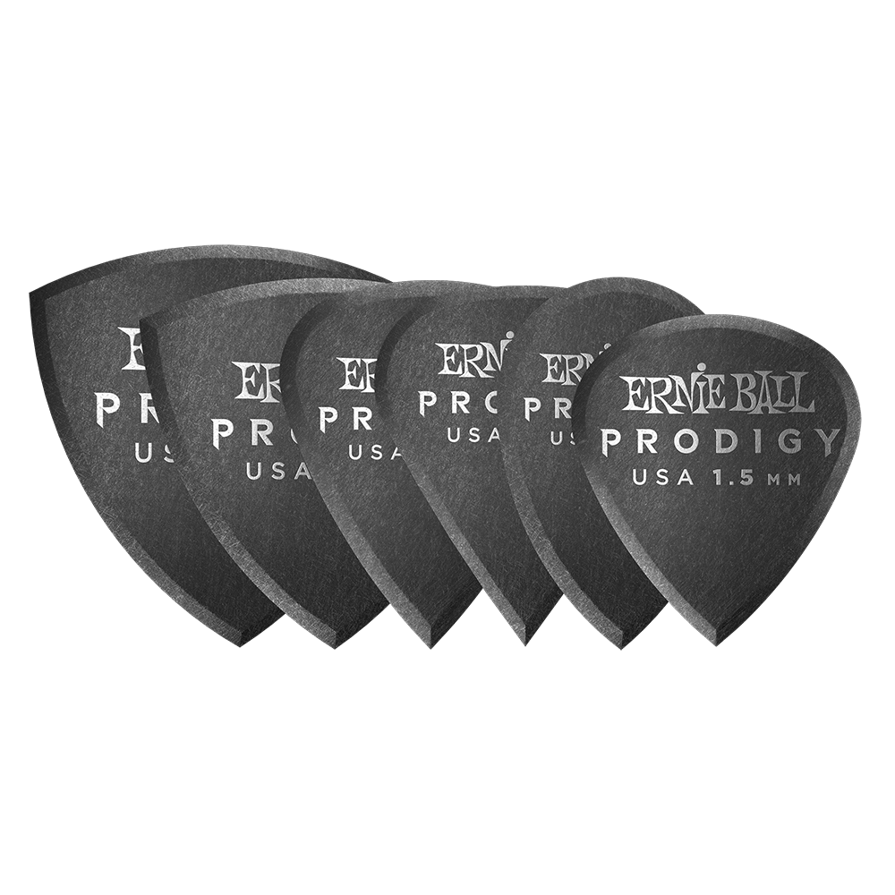 ERNIE BALL 1.5mm Black Multipack Prodigy Picks 6-pack Guitar Picks