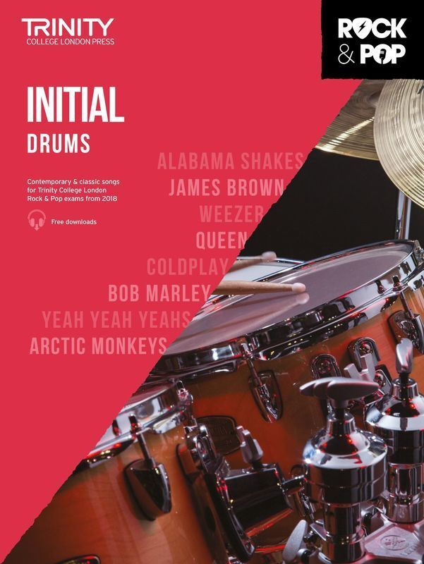 TRINITY Rock & Pop Drums Initial Grade Book From 2018