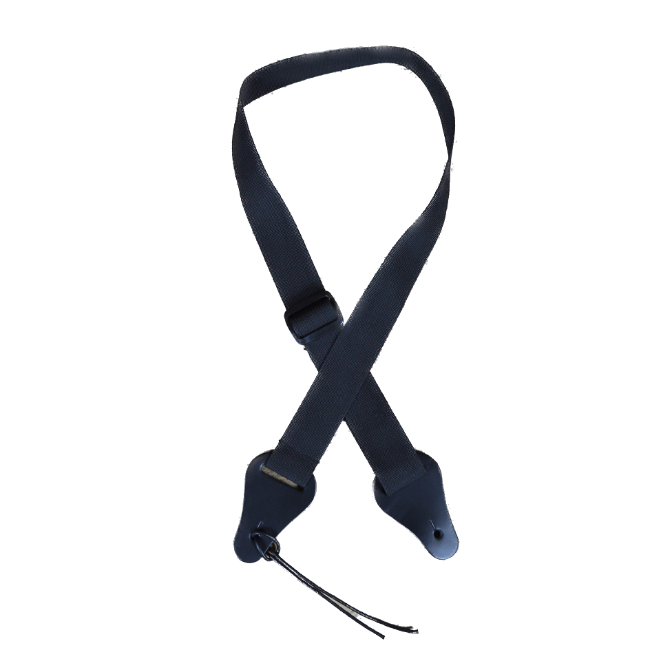 COLONIAL LEATHER Black Webbing Ukulele Strap