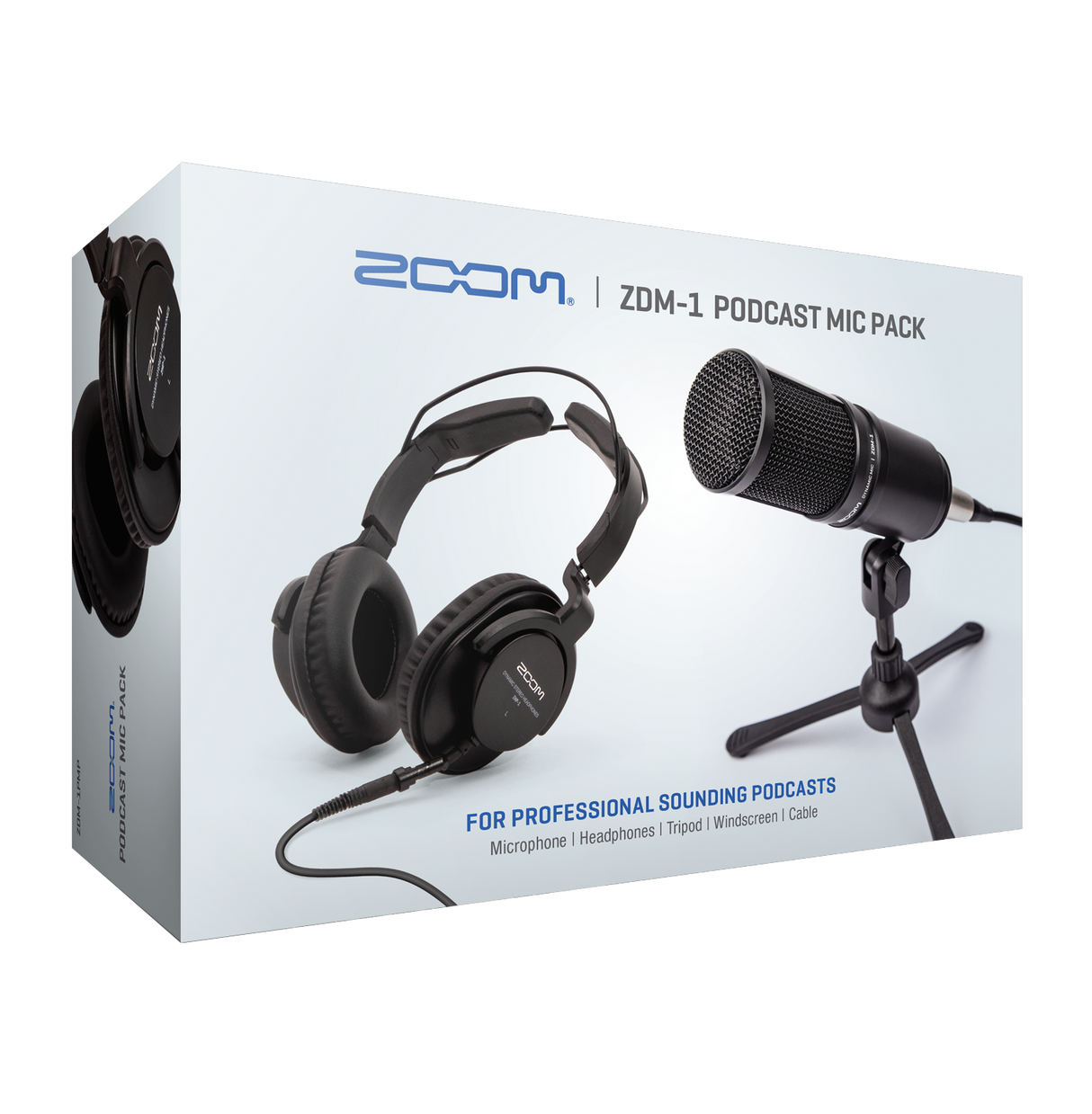 ZOOM ZDM-1 Podcast Mic Pack: Headphones, Windscreen, XLR, And Tabletop Stand