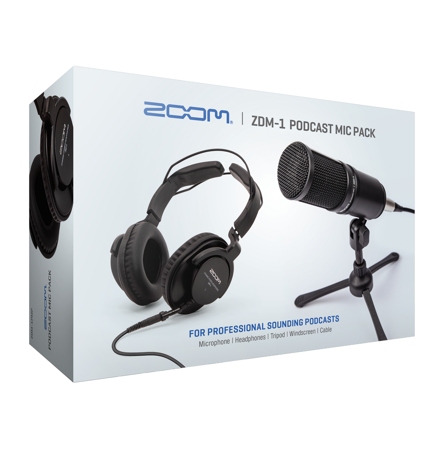 ZOOM ZDM-1 Podcast Mic Pack: Headphones, Windscreen, XLR, And Tabletop Stand