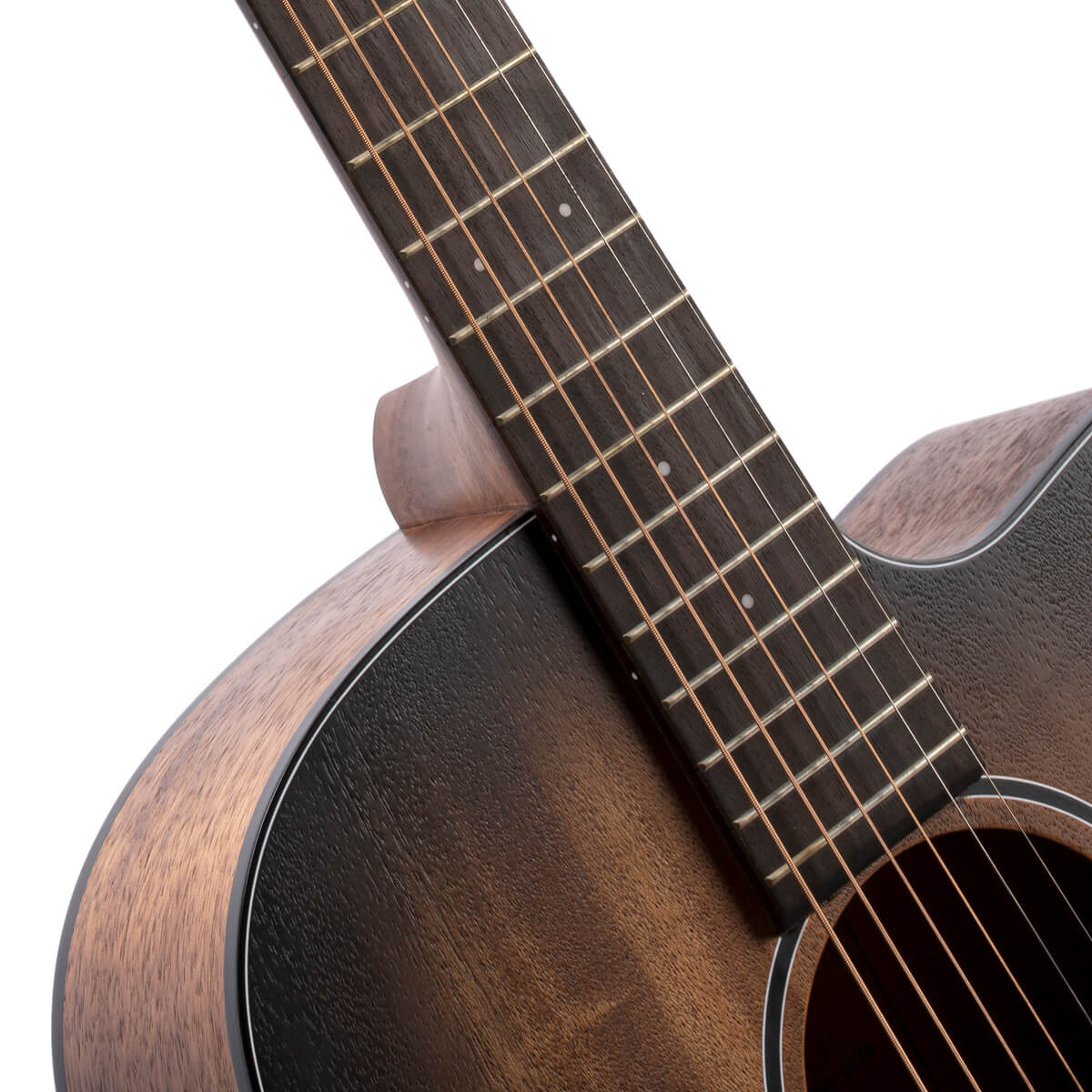 CORT Core-OC Mahogany Acoustic Electric Guitar – Open Pore Black Burst with Bag