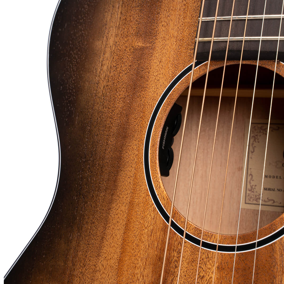 CORT Core-OC Mahogany Acoustic Electric Guitar – Open Pore Black Burst with Bag