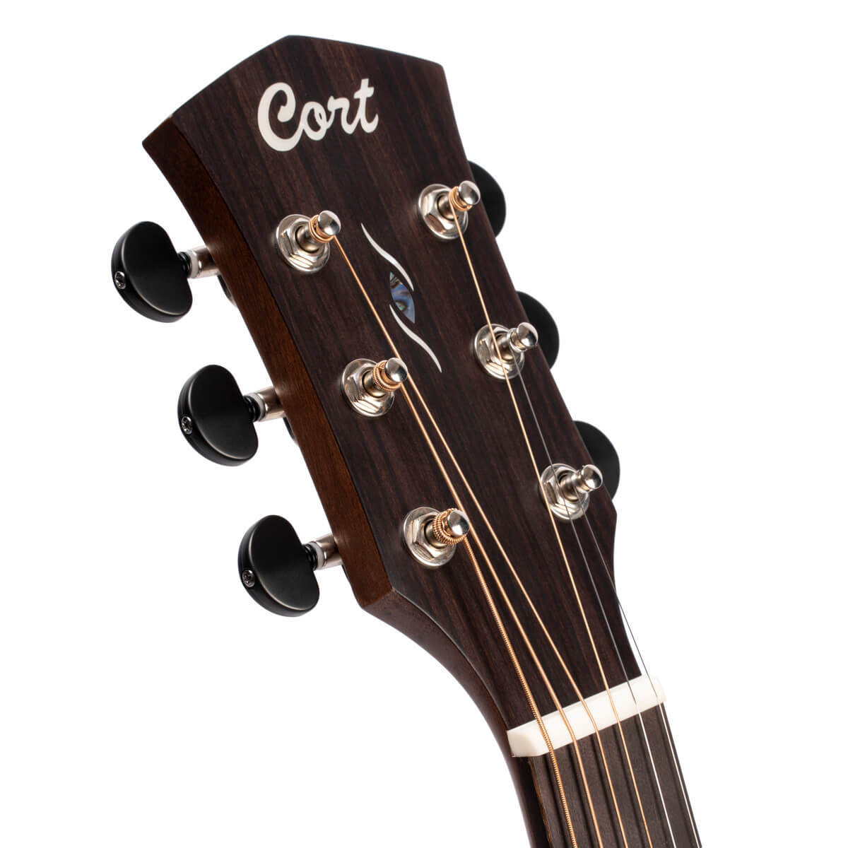 CORT Core-OC Mahogany Acoustic Electric Guitar – Open Pore Black Burst with Bag