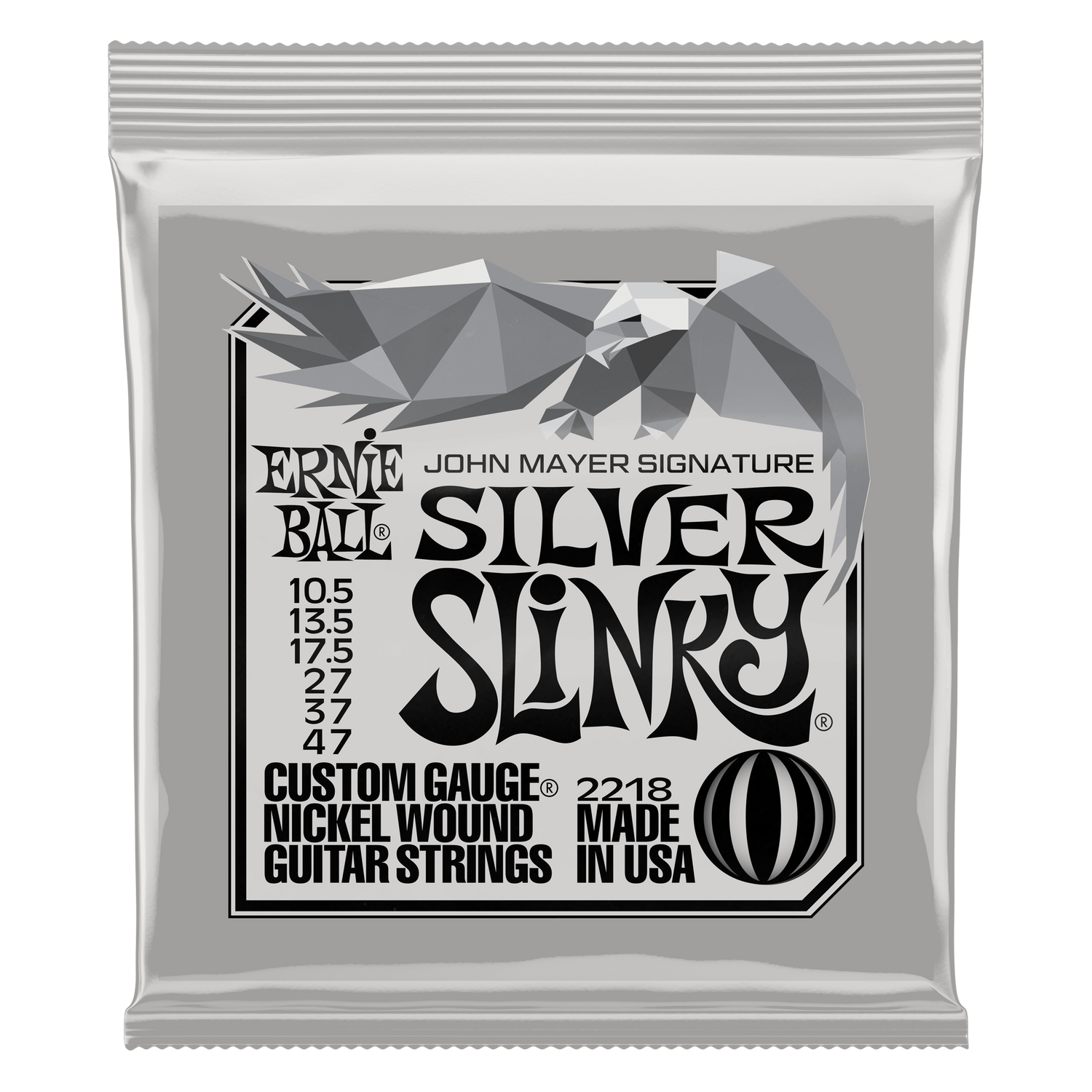 Ernie Ball John Mayer Silver Slinky Signature electric guitar strings single pack