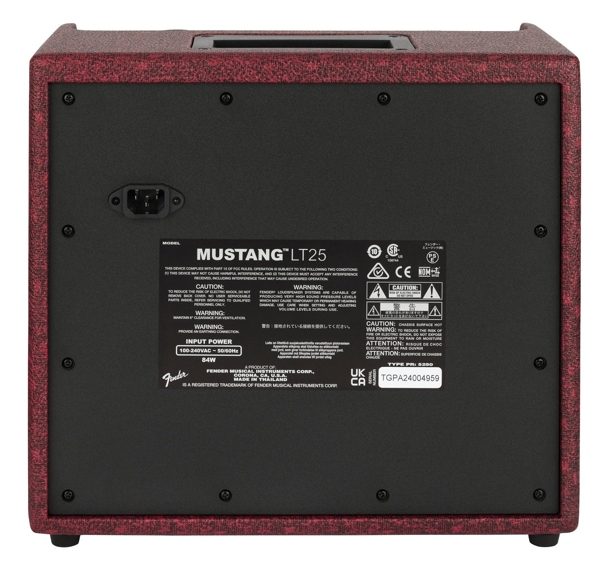 FENDER Mustang™ LT25 Electric Guitar Amplifier - Wine Red