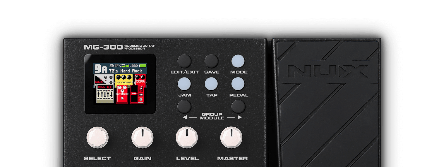 NUX MG-300 Compact Guitar Amplifier Modeler and Effect Processor Pedal
