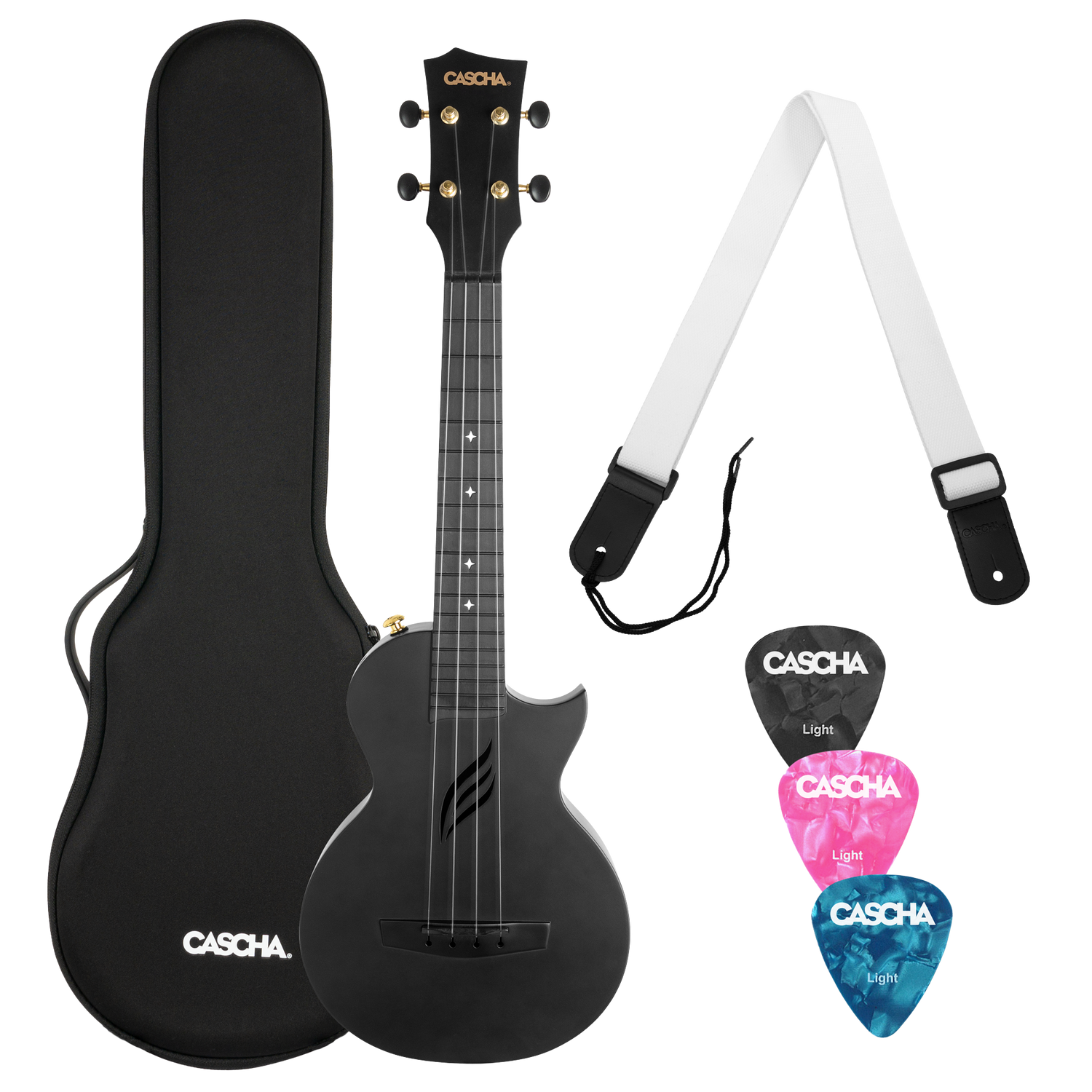 CASCHA Concert Carbon Fibre Ukulele