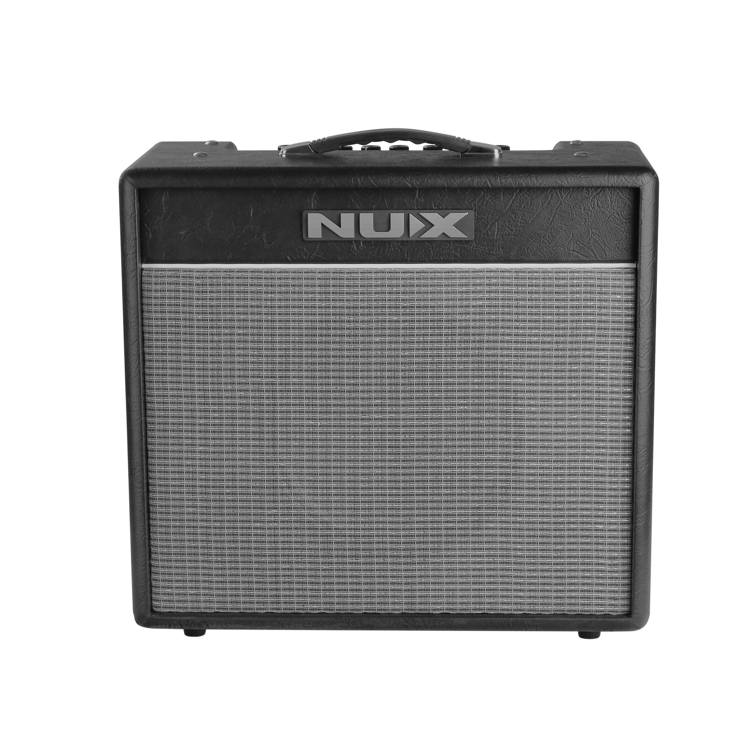 NUX Mighty 40 BT Electric Guitar Amp with a black finish, displaying the front view with the NUX logo, speaker, and control knobs.