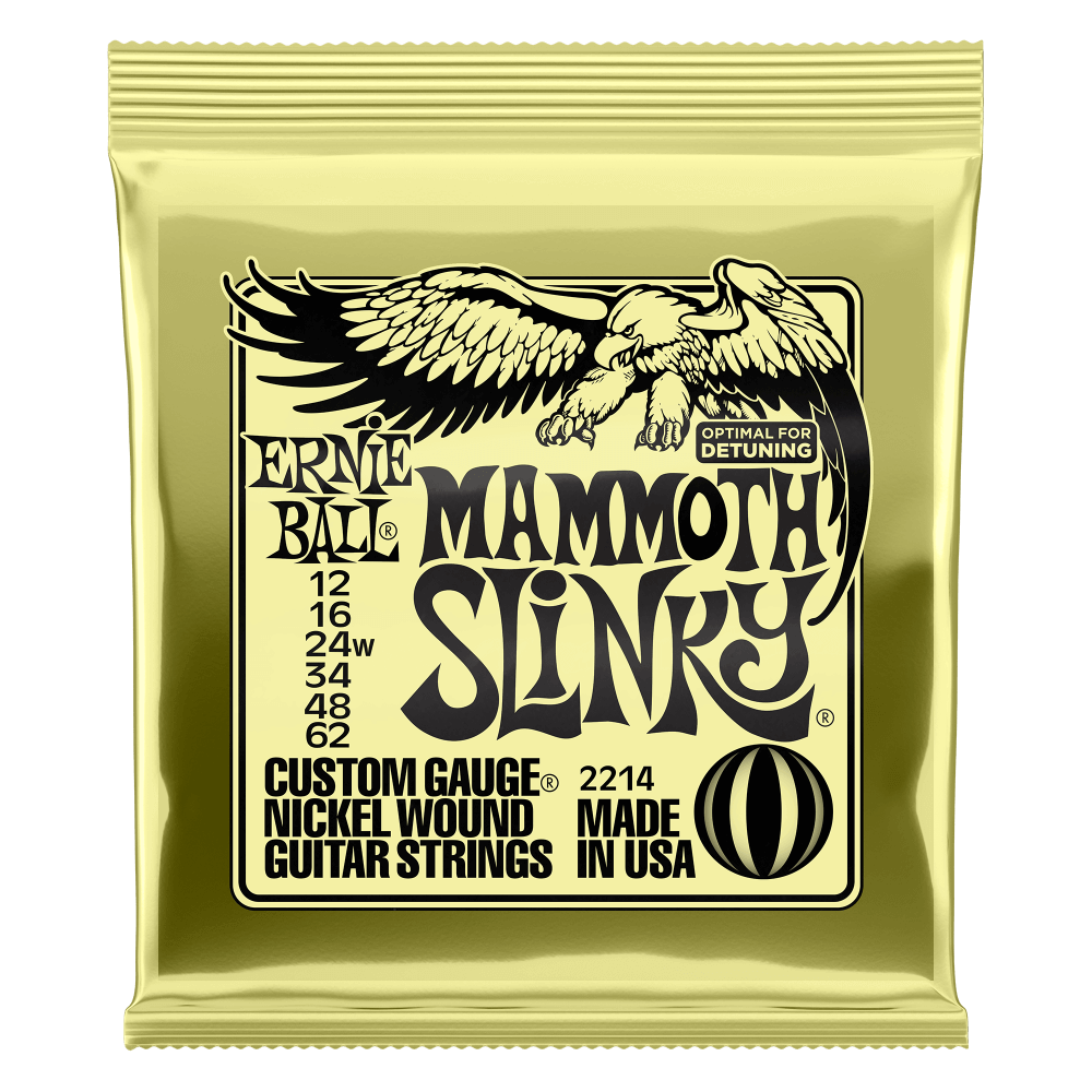 ERNIE BALL Mammoth Slinky Nickel Wound Electric Guitar Strings (wound G) 12-62 Gauge