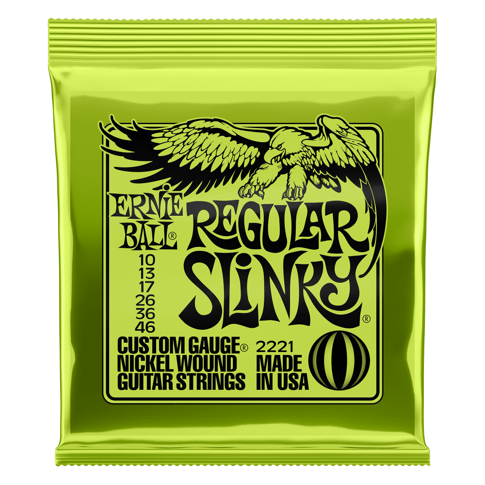 ERNIE BALL Regular Slinky Nickel Wound Electric Guitar Strings 10-46 Gauge - Single Pack / 3-Pack