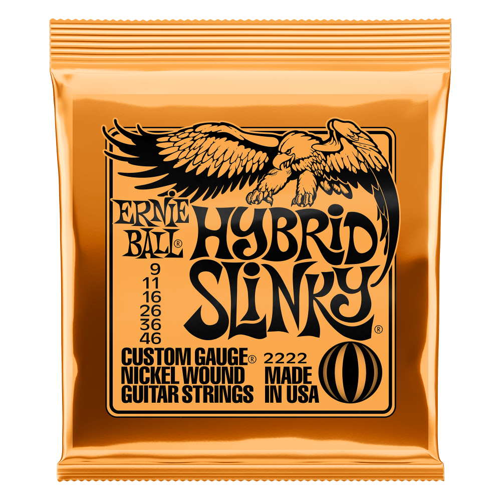 ERNIE BALL Hybrid Slinky Nickel Wound Electric Guitar Strings 9-46 Gauge - Single Pack / 3-Pack