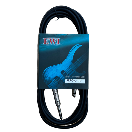 EWI Instrument and Guitar Cable Straight Black