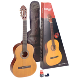 STAGG 4/4 Natural-coloured Classical Acoustic Guitar Pack - Hybrid Neck