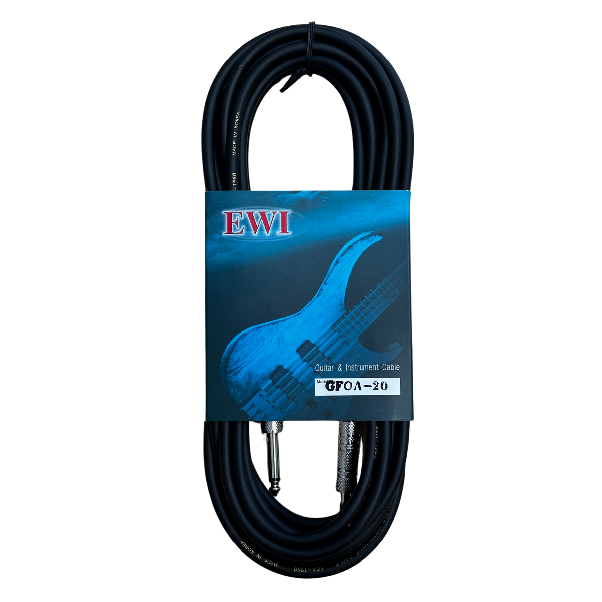 EWI Instrument and Guitar Cable Straight Black