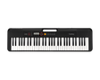 Black Casio ct-s200 keyboard on a clear background