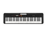 Black Casio ct-s200 keyboard on a clear background