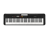 Black Casio keyboard on a white background