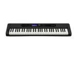 Casio ct s410 Digital piano with black casing and white keys on a clear background