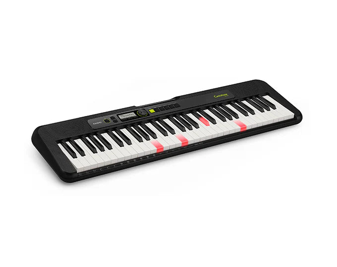 Digital keyboard with black and white keys on a white background