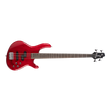 Cort Red electric bass guitar on a clear background