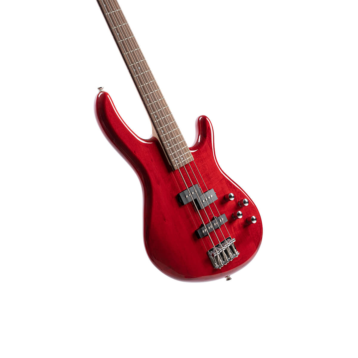CORT Action Bass Plus 4 String Bass Guitar with Bag - Trans Red