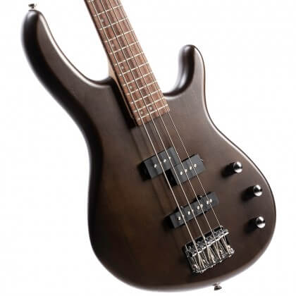 CORT Action PJ Powersound 4 String Bass Guitar with Bag - Open Pore Walnut