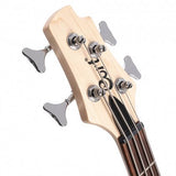 CORT Action PJ Powersound 4 String Bass Guitar with Bag - Open Pore Walnut