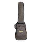 Gray guitar case with 'Cort' logo on a clear background