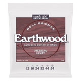 ERNIE BALL Earthwood Bell Bronze Acoustic Guitar Strings - Medium Light 12-54 Gauge front on view of packaging