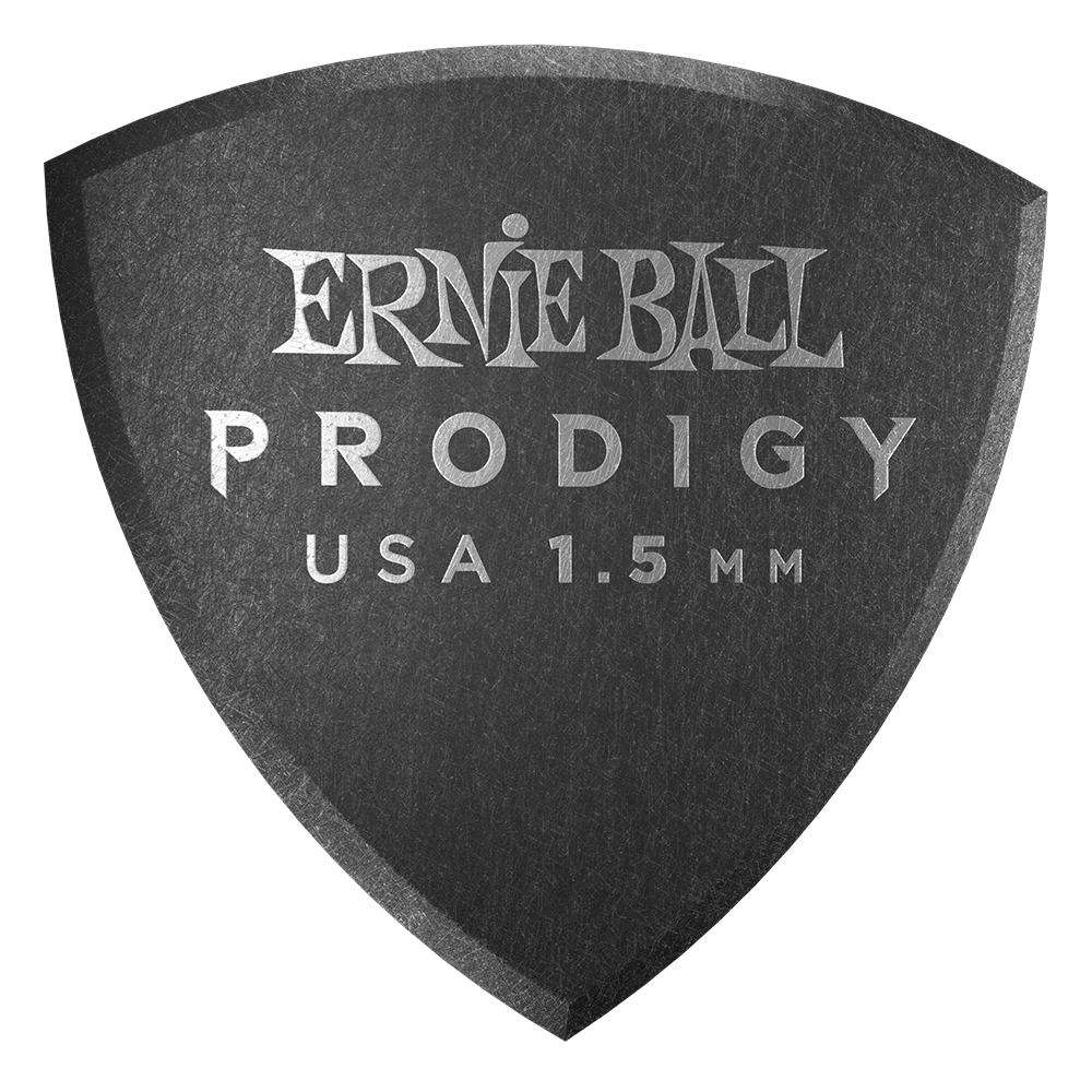 ERNIE BALL 1.5mm Prodigy Guitar Picks - Large Shield Black - 6 Pack