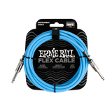ERNIE BALL Flex Instrument Cable – Straight/Straight – Blue (10ft / 20ft)