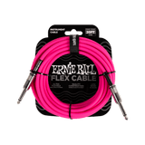 ERNIE BALL Flex Instrument Cable – Straight/Straight – Pink (10ft / 20ft)